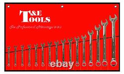 16 Piece Combination Wrench Set Metric 10-32mm T&E Tools TE-13105A
