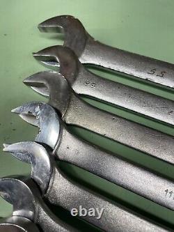 JH Williams 14-Piece SAE Long Industrial Combination Wrench Set Superrench USA