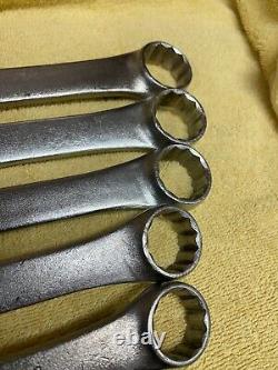 JH Williams 15-Piece SAE Long Industrial Combination Wrench Set USA