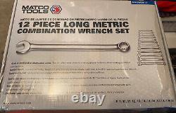 MATCO 12 Piece Metric 12 Point LONG Combination Wrench Set Sealed NEW