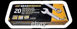 New Gearwrench 20 Piece 12 Point Stubby Combination SAE/Metric Wrench Set 81903