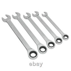Siegen by Sealey 5 Piece Ratcheting Combination Spanner Set Metric 22 32mm