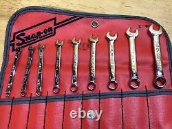 Snap On OXI709SBK 9-Piece 6-Point SAE Midget Combination Wrench Set (1/8-3/8)