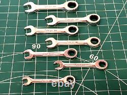 Snap On Oxkrm707 7 Piece Short Ratcheting Box End Spanners