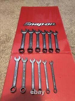 Snap On Tools Metric Flank Drive Short Handle Combination Wrench Set 12 Piece