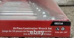 Snap-onT. OEX710 10 Piece Combo Wrench Set 5/16, 3/8-7/8 sealed. New In Box