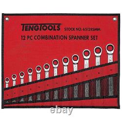 Teng Tools 6512RSMM Ratcheting Combination Spanner Set (12 Pieces)