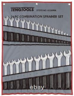 Teng Tools 6526mm 26 Piece Combination Spanner Set 6 32mm in Tool Roll