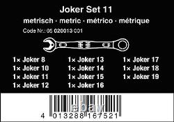 Wera Ratchet Combination Spanner Wrench Set 11 Piece 6000 Joker 11 Pouch 8-19mm